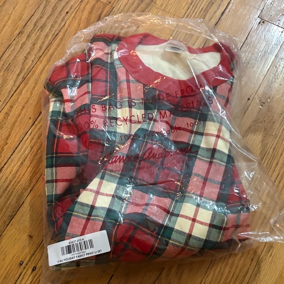 Hanna Andersson Red Plaid Long John Pajama Set - Picture 3 of 6
